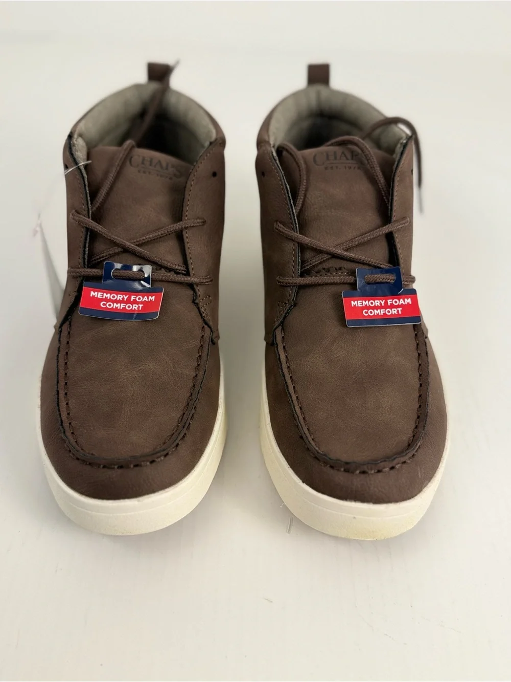 Chaps Paul Men’s Chukka Casual Shoes Chocolate Brown Memory Foam Size 8.5 M